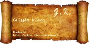 Gulyás Kleon névjegykártya